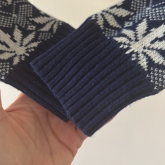 BDG Urban Outfitters Fair Isles Navy White Large Sweater Long Sleeve Turtleneck - Picture 2 of 8